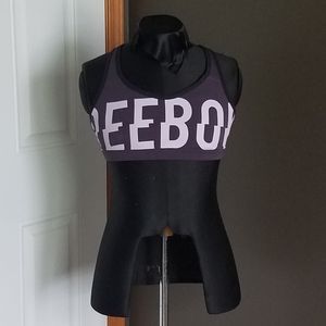 Reebok Hero Sports Bra Purple Sz Medium Mesh Back